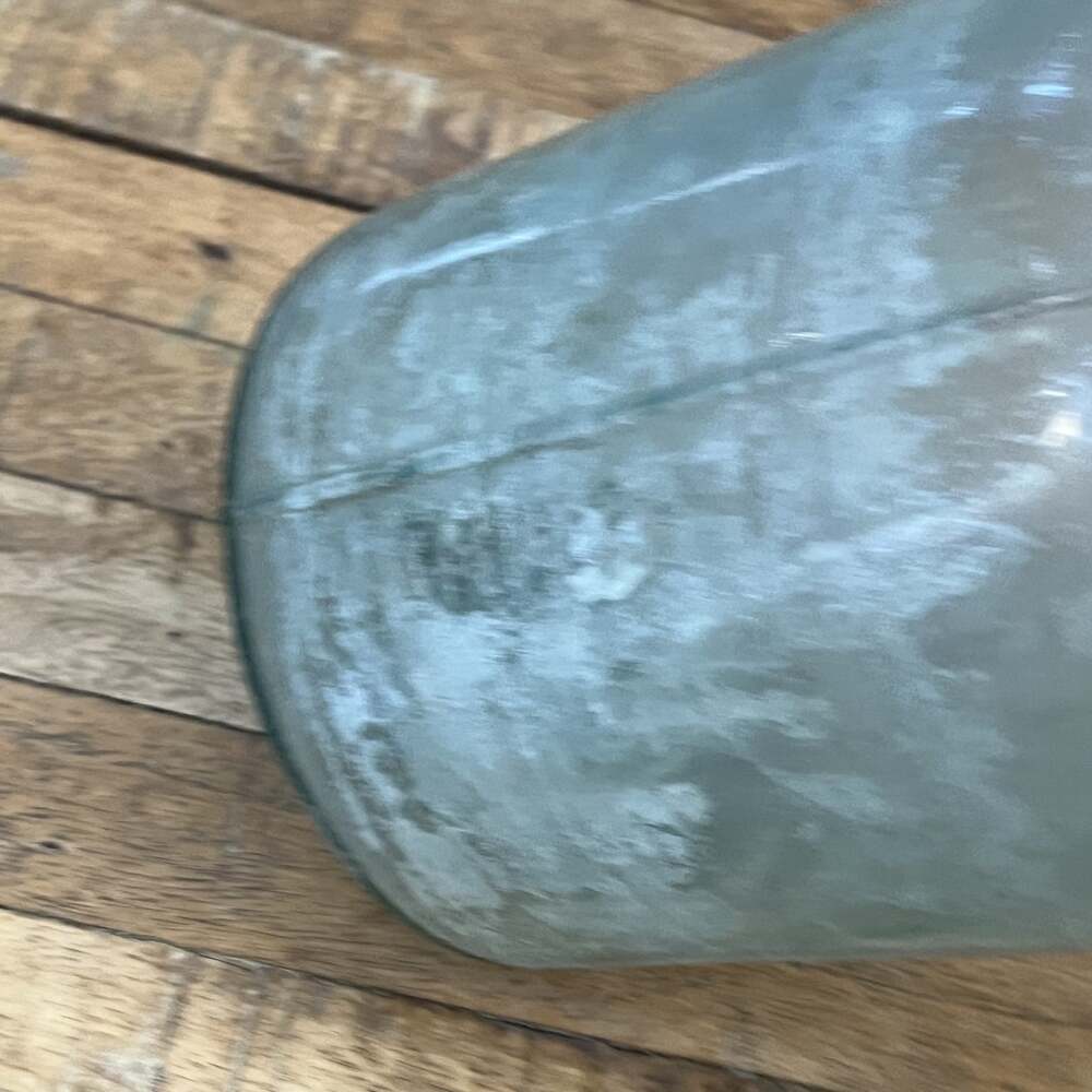 Antique Mold Blown Aqua Blue Large Demijohn Bottle 13.25” 1900's - Picture 9 of 16